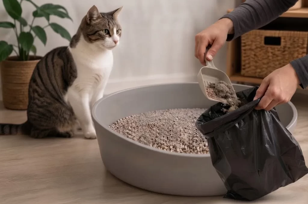 limpieza de caja de arena - Arena absorbente lettiera assorbente per gatti